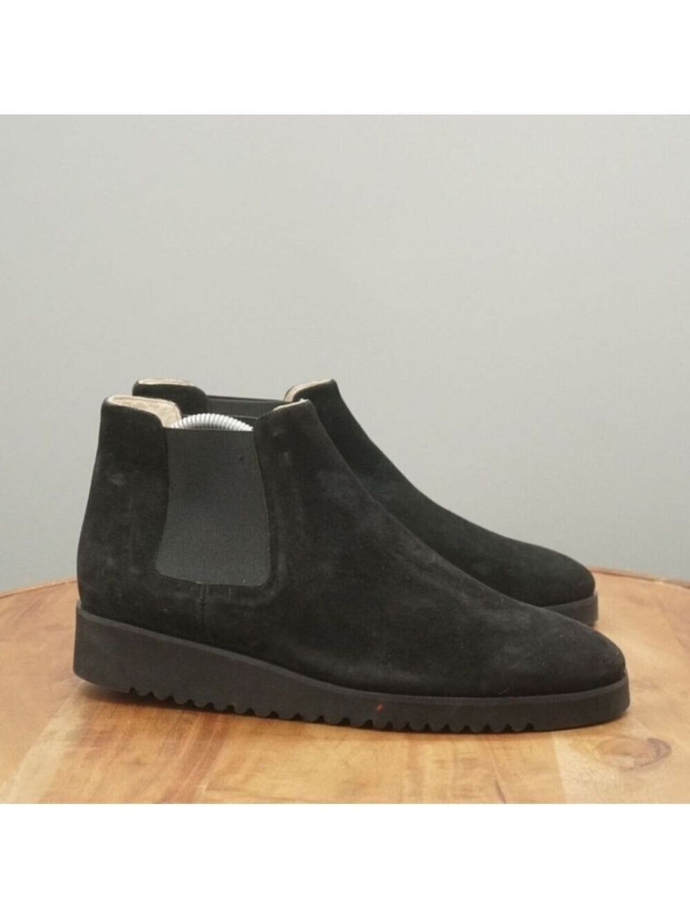 Amalfi Black Suede Ankle Booties, Size 11
